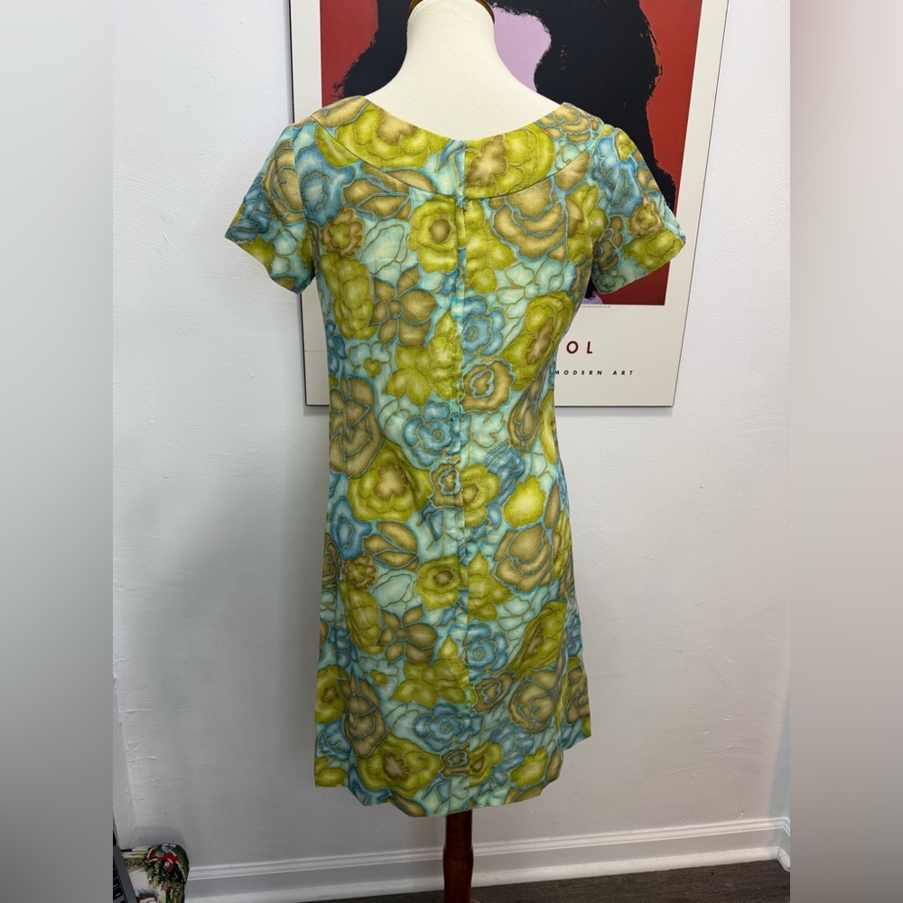 60’s Smocked Sheath Dress - Picture 3 of 12